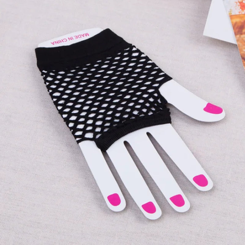 Neon Fishnet Fingerless Punk Goth Long Hollow Gloves Leg Arm Cuff Party Wear Fancy Dress for Womens Sexy Beautiful Arm