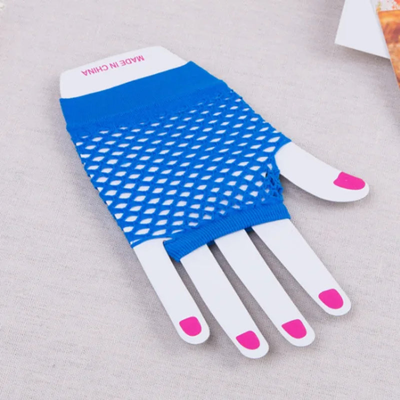 Neon Fishnet Fingerless Punk Goth Long Hollow Gloves Leg Arm Cuff Party Wear Fancy Dress for Womens Sexy Beautiful Arm